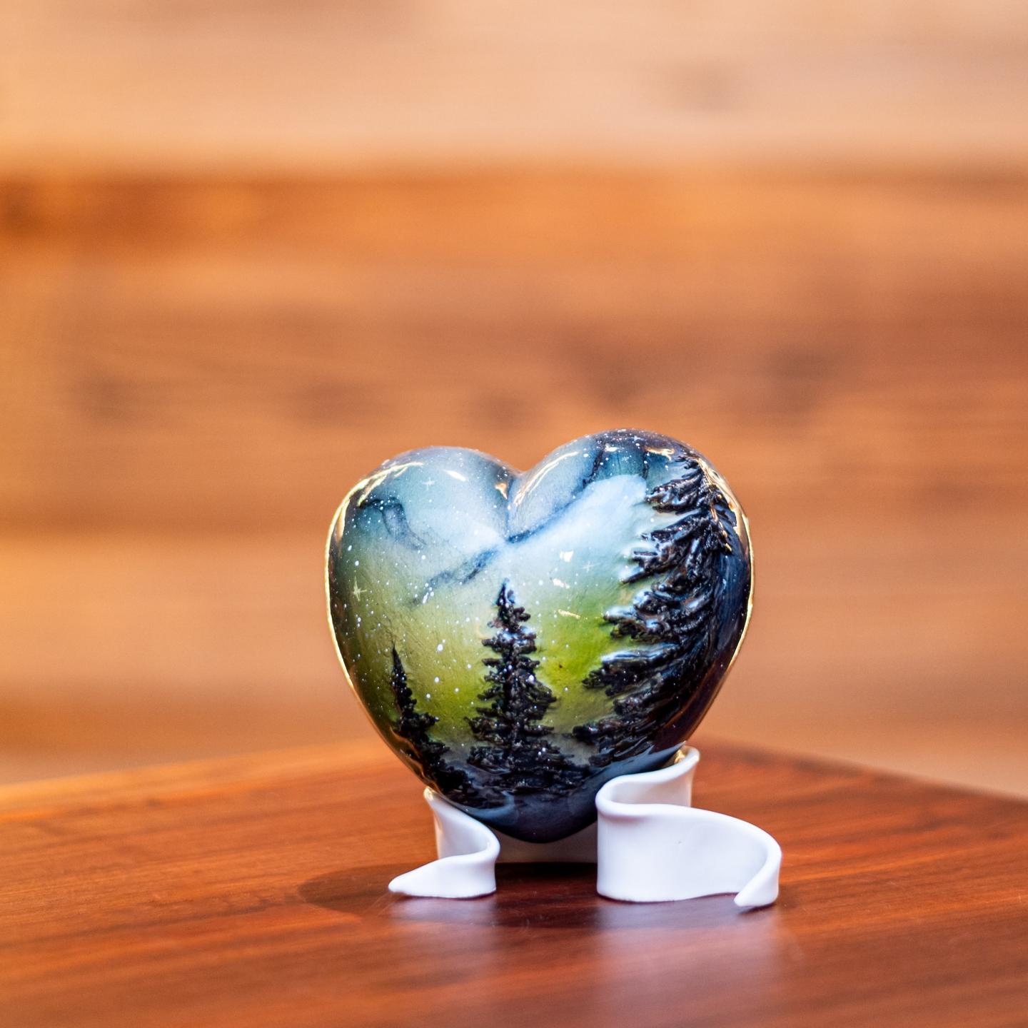 CUORE FORESTA NOTTURNA Verde Grande