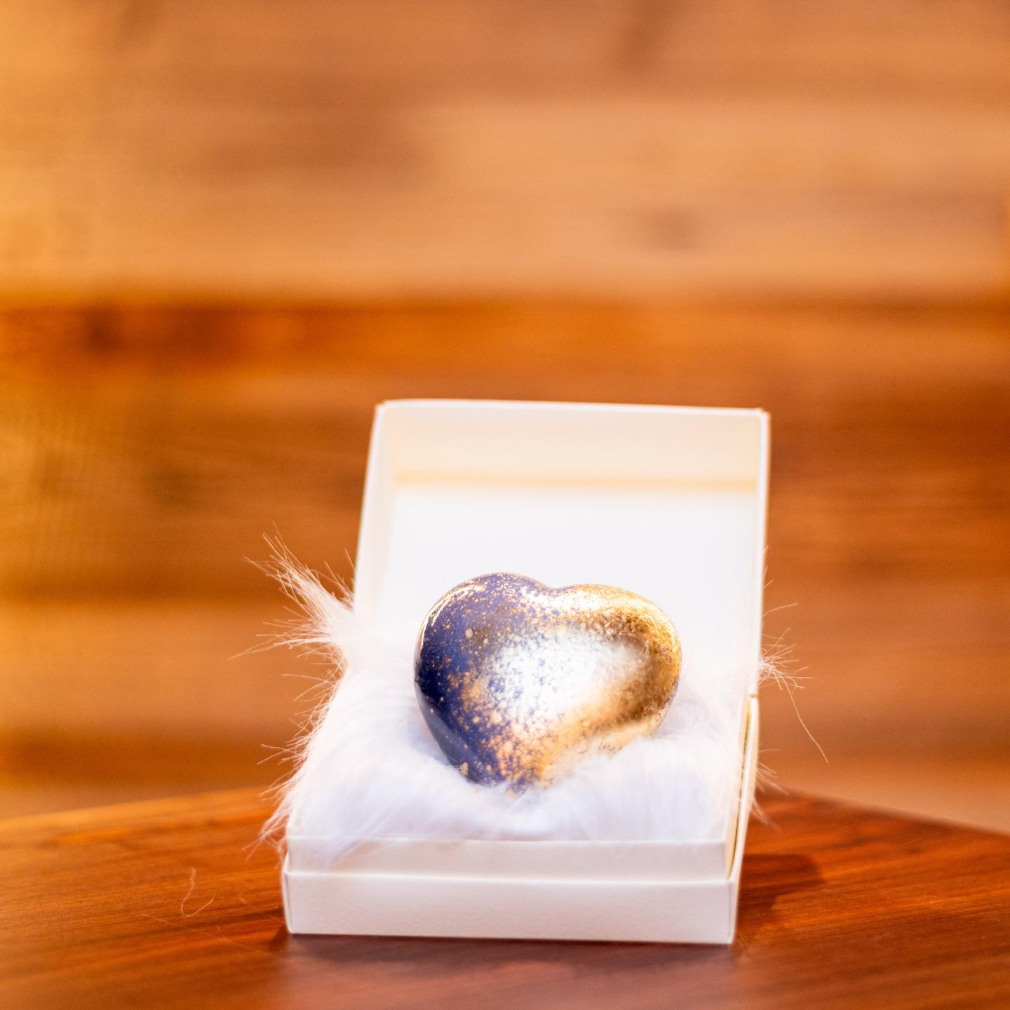 CUORE IN CERAMICA ROMANTIC Azzurro Piccolo