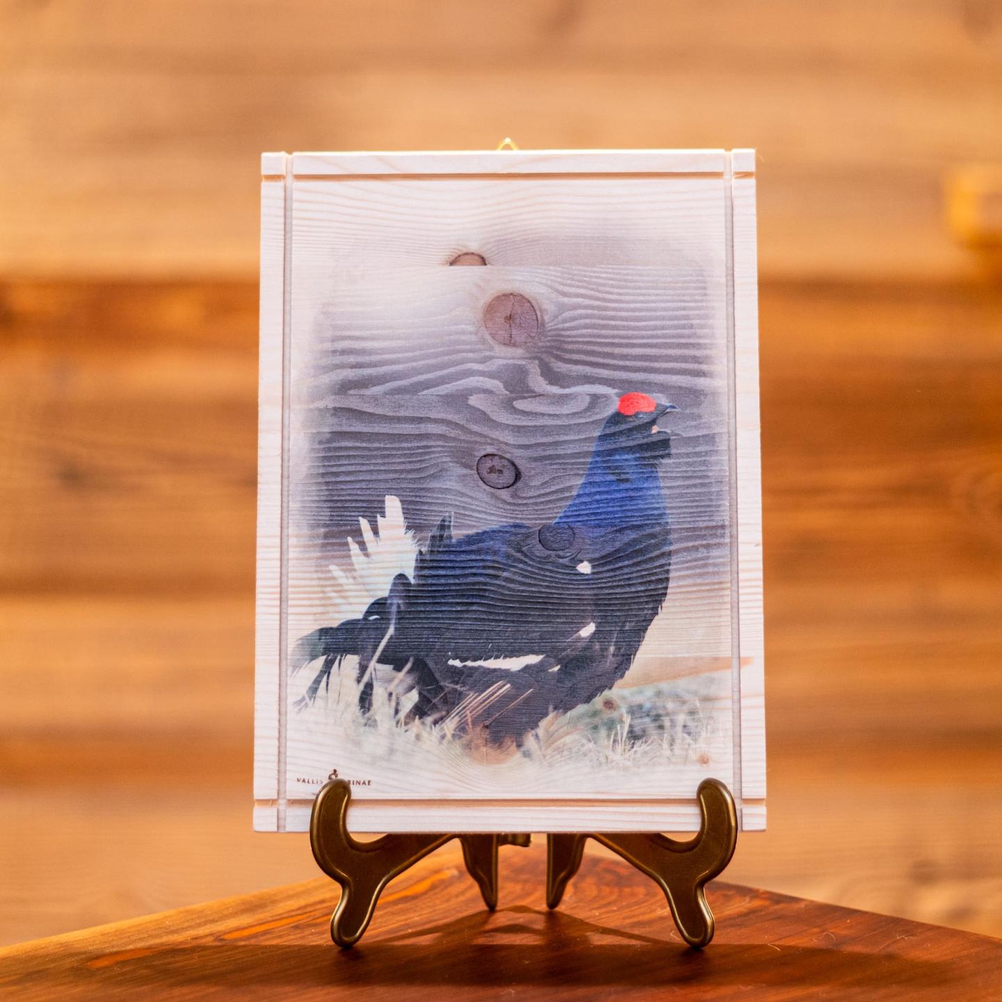 QUADRI IN LEGNO CON STAMPA Gallo forcello Verticale