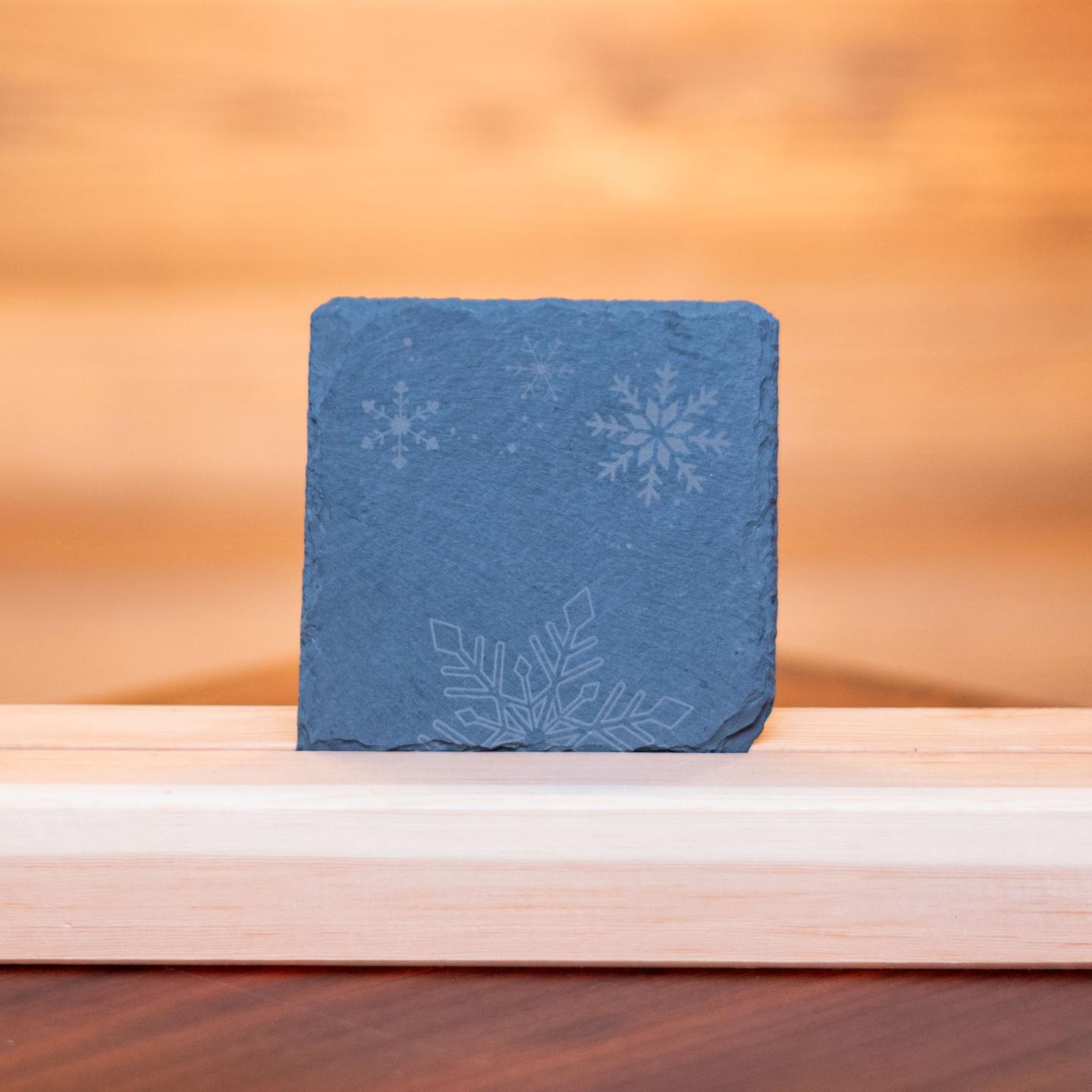 SOTTOBICCHIERI IN ARDESIA Fiocchi di neve