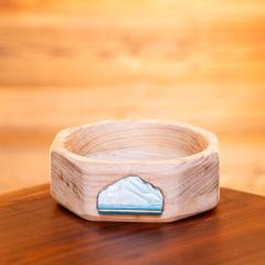 SVUOTA TASCHE IN LEGNO Con inserto in terracotta
