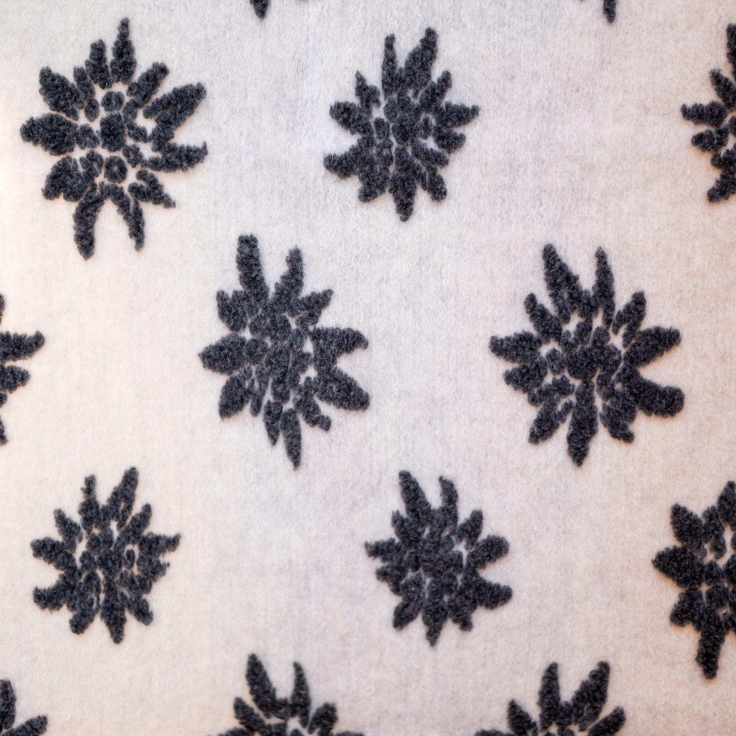 COPERTA STELLA ALPINA Bianco e grigio