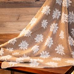 COPERTA STELLA ALPINA Beige e bianco