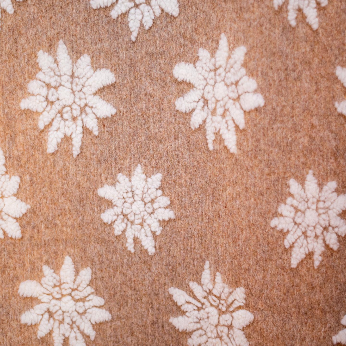COPERTA STELLA ALPINA Beige e bianco