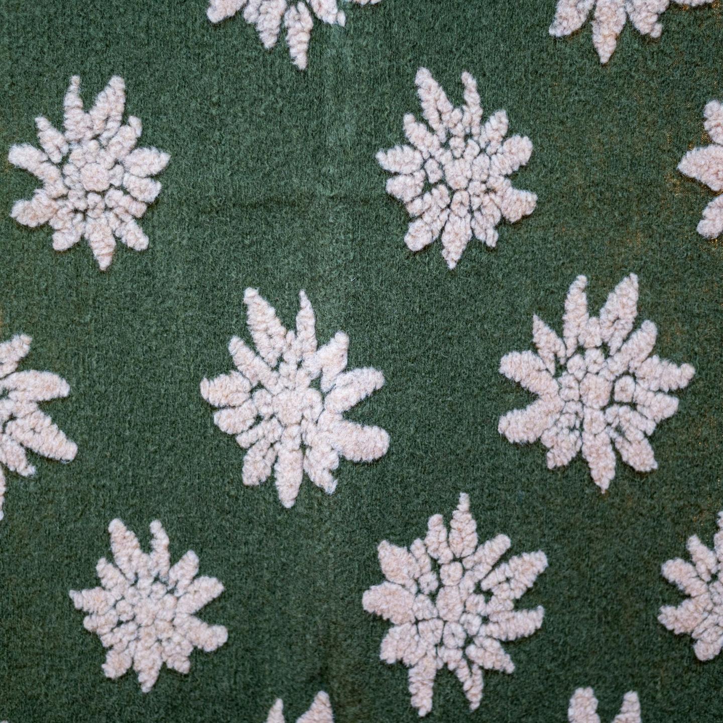 COPERTA STELLA ALPINA Verde e bianco