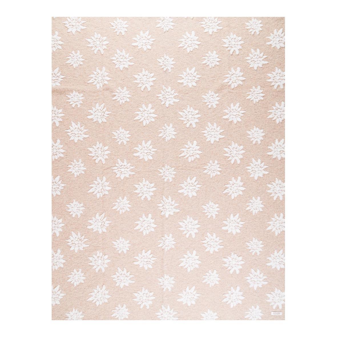 COPERTA STELLA ALPINA Beige e bianco