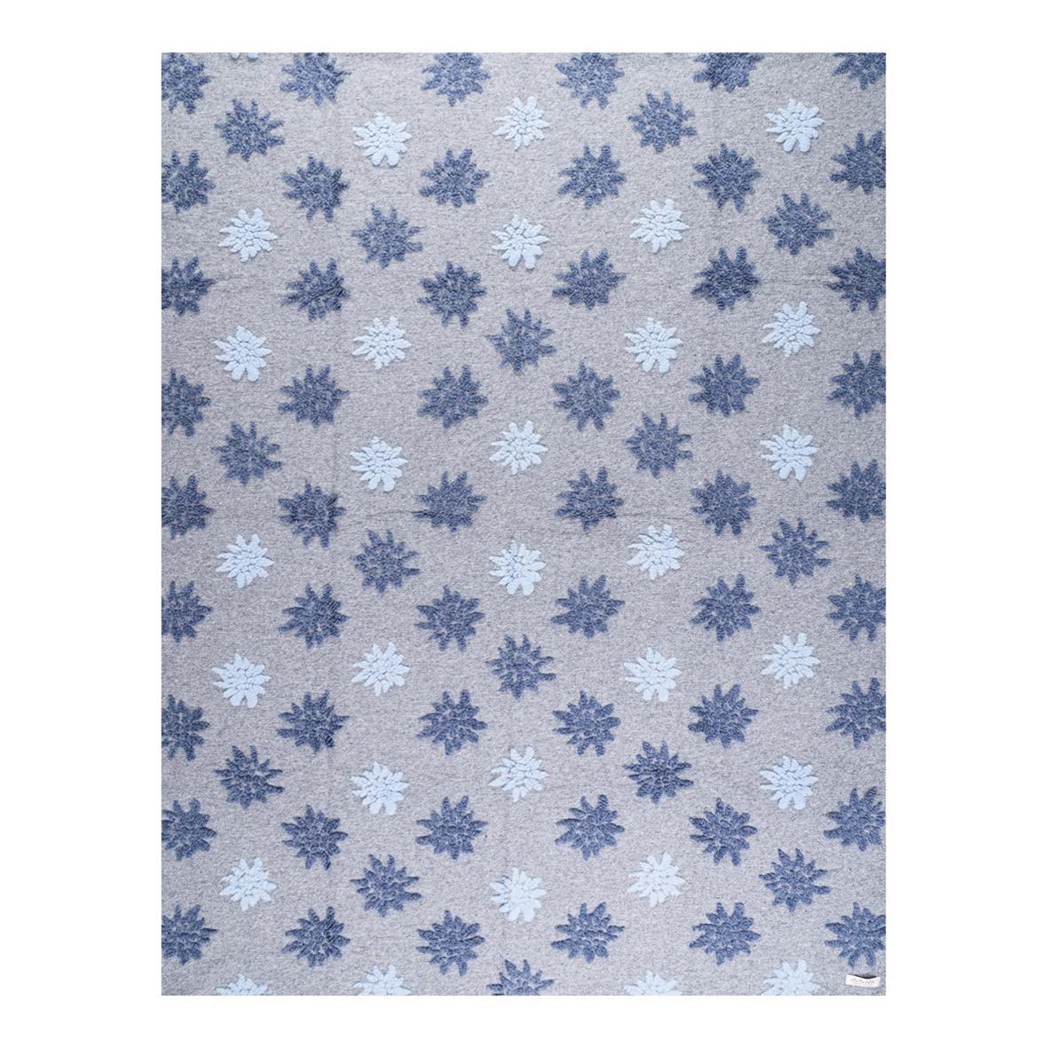 COPERTA STELLA ALPINA Grigio e azzurro