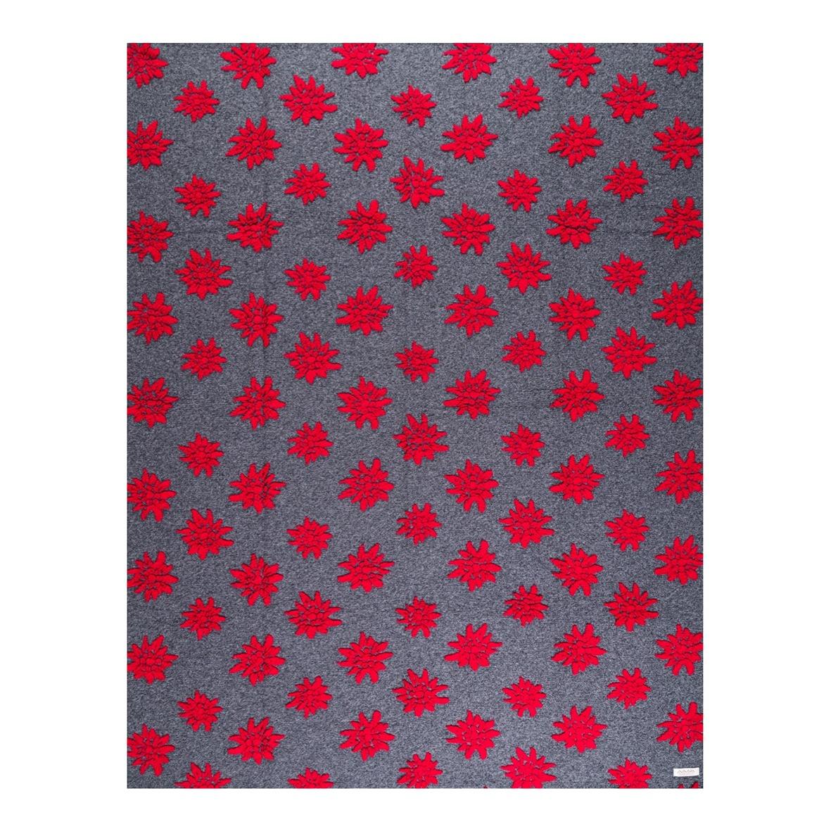 COPERTA STELLA ALPINA Grigio e rosso