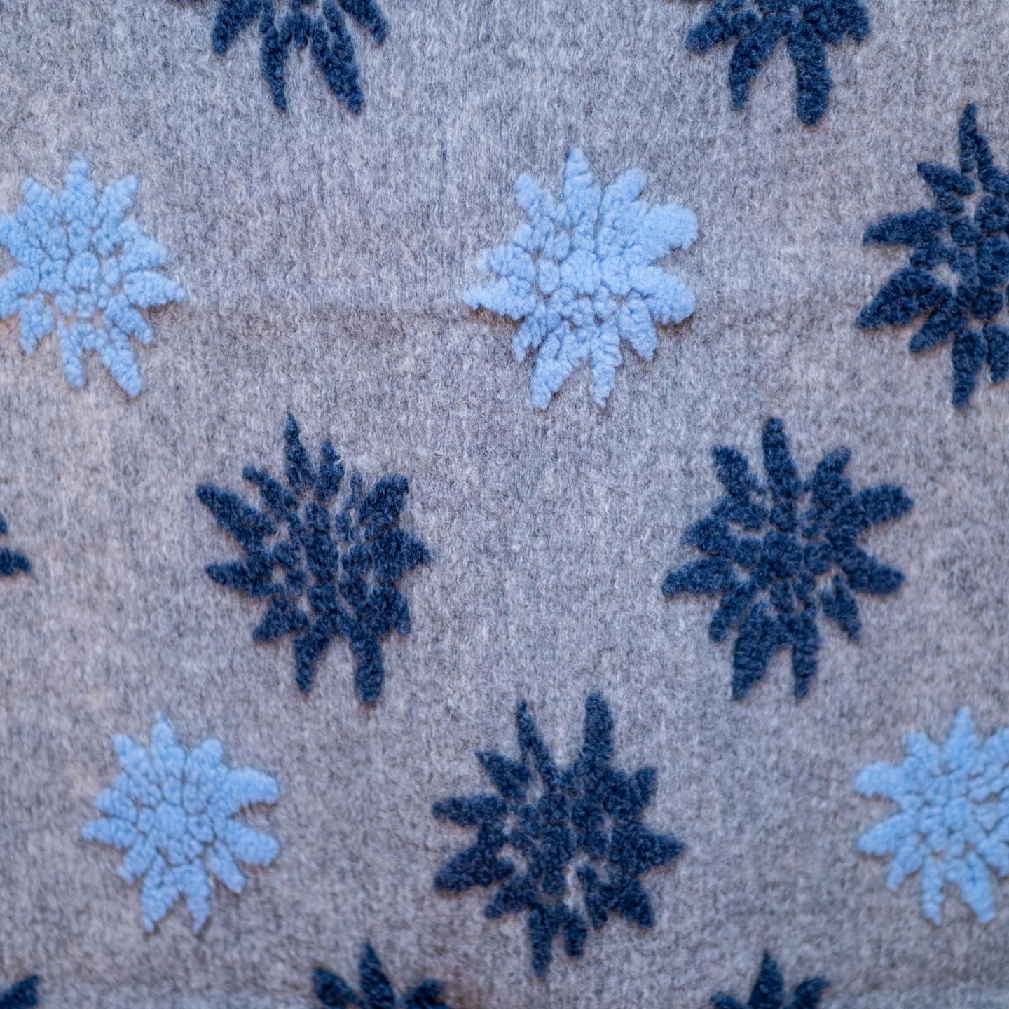 COPERTA STELLA ALPINA Grigio e azzurro