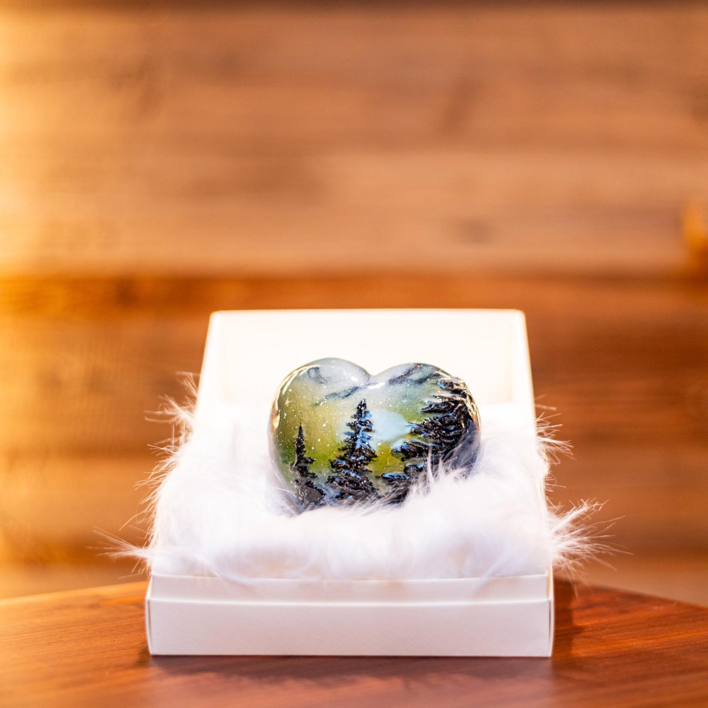 CUORE FORESTA NOTTURNA Verde Piccolo